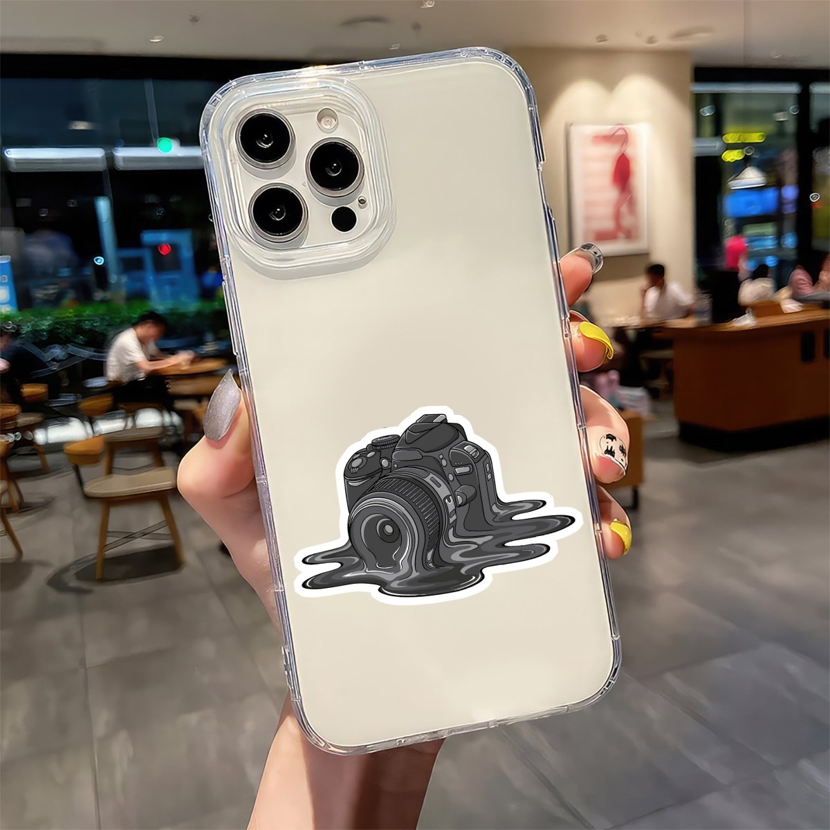 CAMERA MELT HOGAYA, SHOT CUTE HAI STICKER - stickyfunk premium stickers
