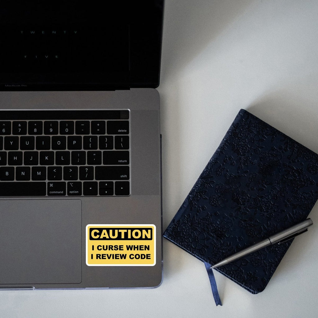 CAUTION CODE REVIEWER RAGE ZONE STICKER - stickyfunk premium stickers