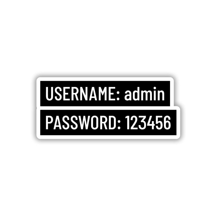 PASSWORD 123456, HACKER KA SAPNA STICKER