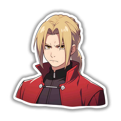 ALCHEMIST DISPLEASED EDWARD ELRIC STICKER - stickyfunk premium stickers
