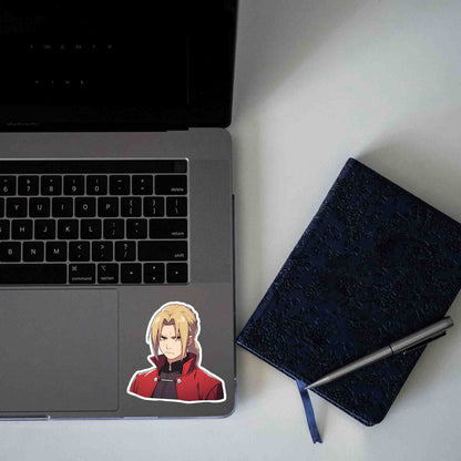 ALCHEMIST DISPLEASED EDWARD ELRIC STICKER - stickyfunk premium stickers