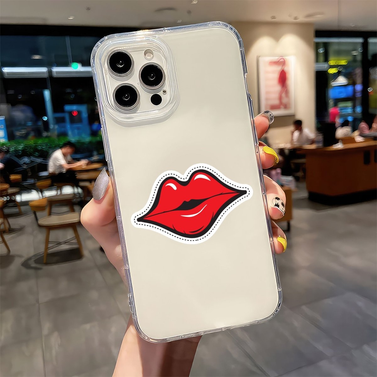 HOT LIPS POP STICKER - stickyfunk premium stickers