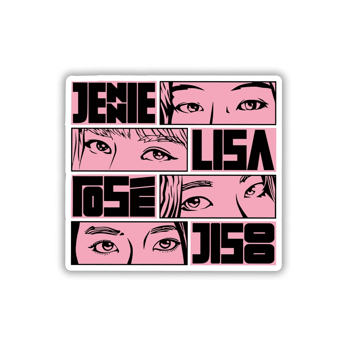 PINK EYES SQUAD - K - POP KI JAI HO STICKER - stickyfunk premium stickers