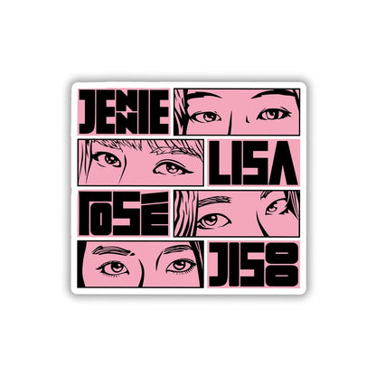 PINK EYES SQUAD - K - POP KI JAI HO STICKER - stickyfunk premium stickers