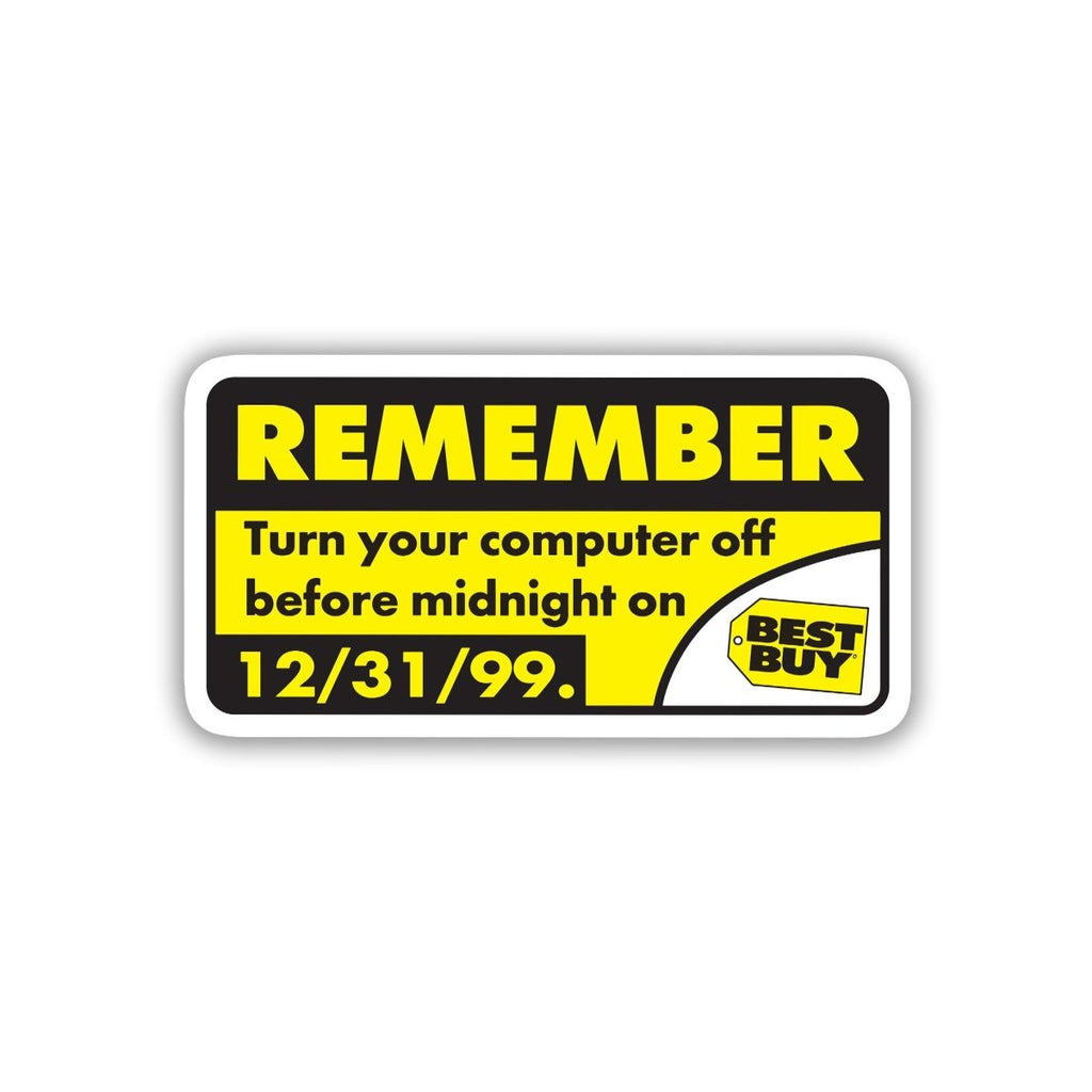 THE Y2K SURVIVOR BADGE STICKER - stickyfunk premium stickers