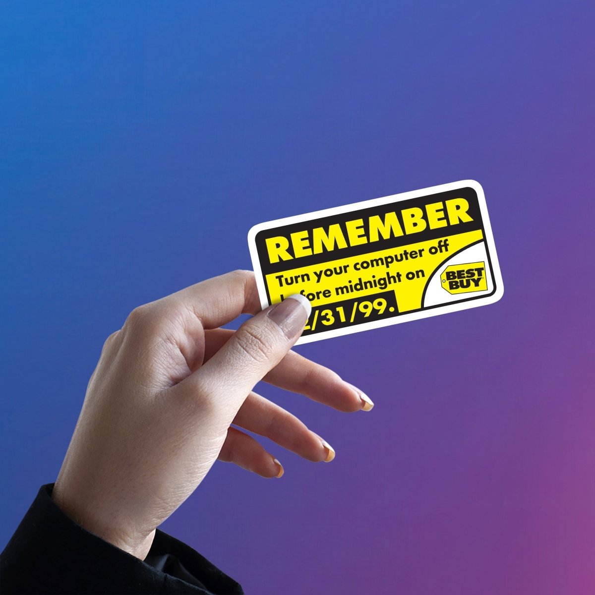 THE Y2K SURVIVOR BADGE STICKER - stickyfunk premium stickers