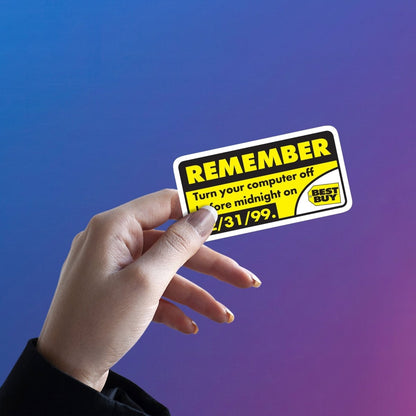 THE Y2K SURVIVOR BADGE STICKER - stickyfunk premium stickers