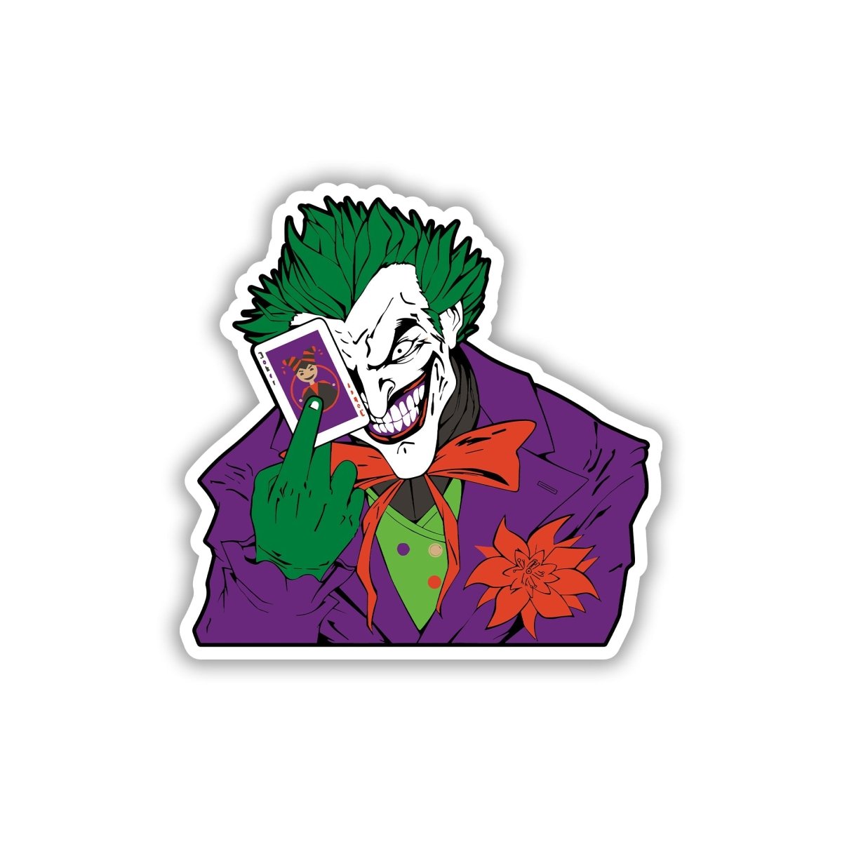 JOKER'S JUST - DON'T - CARE CARD STICKER - stickyfunk premium stickers