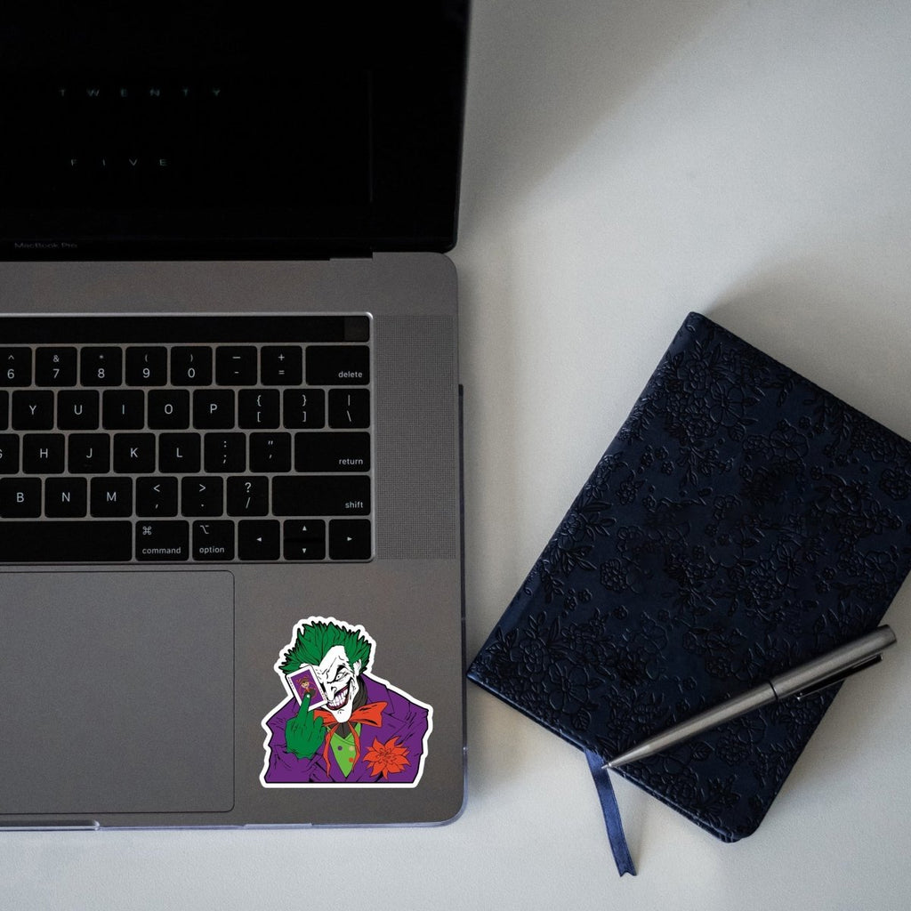 JOKER'S JUST - DON'T - CARE CARD STICKER - stickyfunk premium stickers