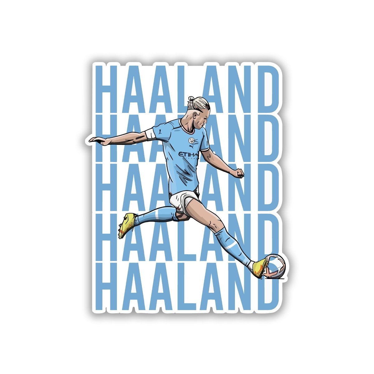 ERLING HAALAND | MANCITY STICKER - 2 - stickyfunk premium stickers