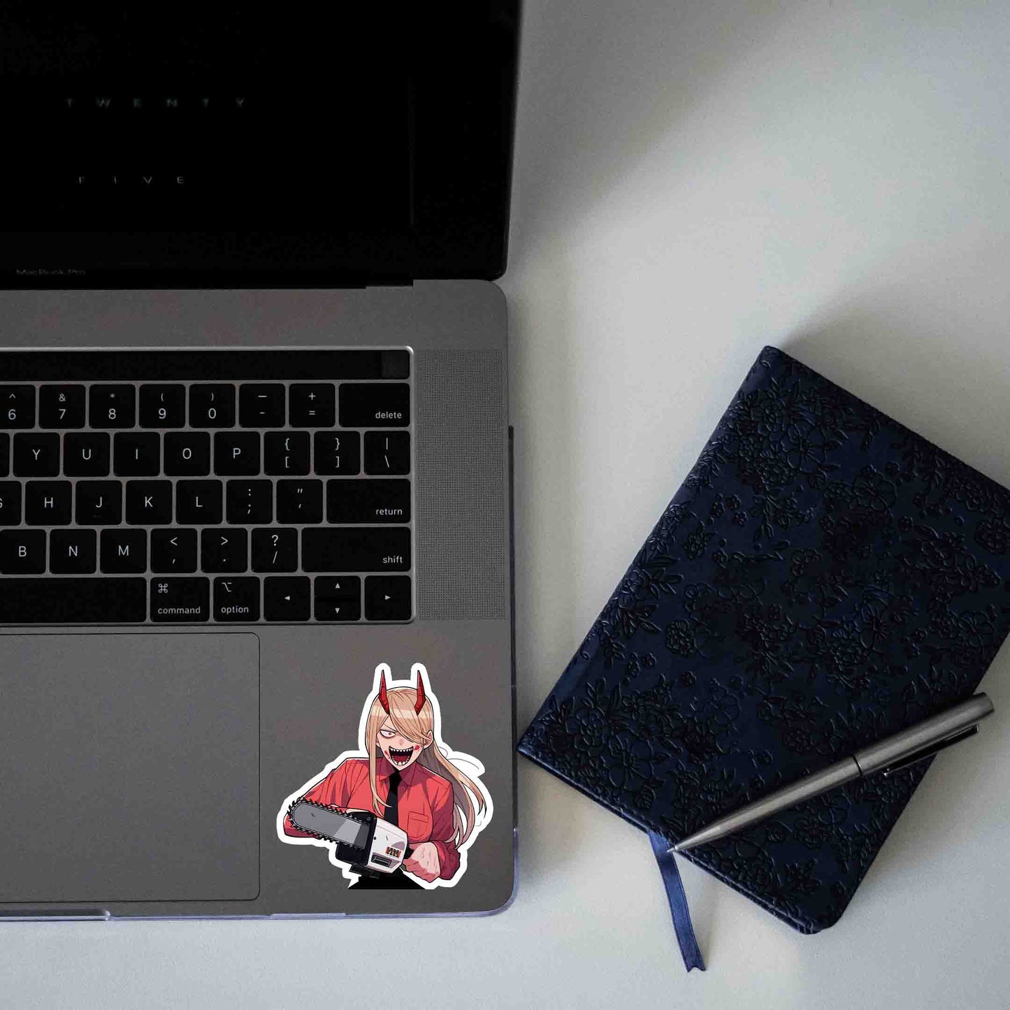CHAINSAW MAN POWER WITH CHAINSAW STICKER