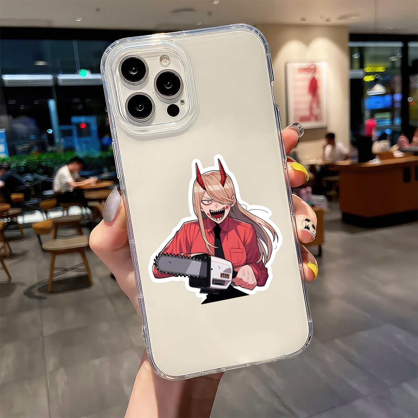 CHAINSAW MAN POWER WITH CHAINSAW STICKER