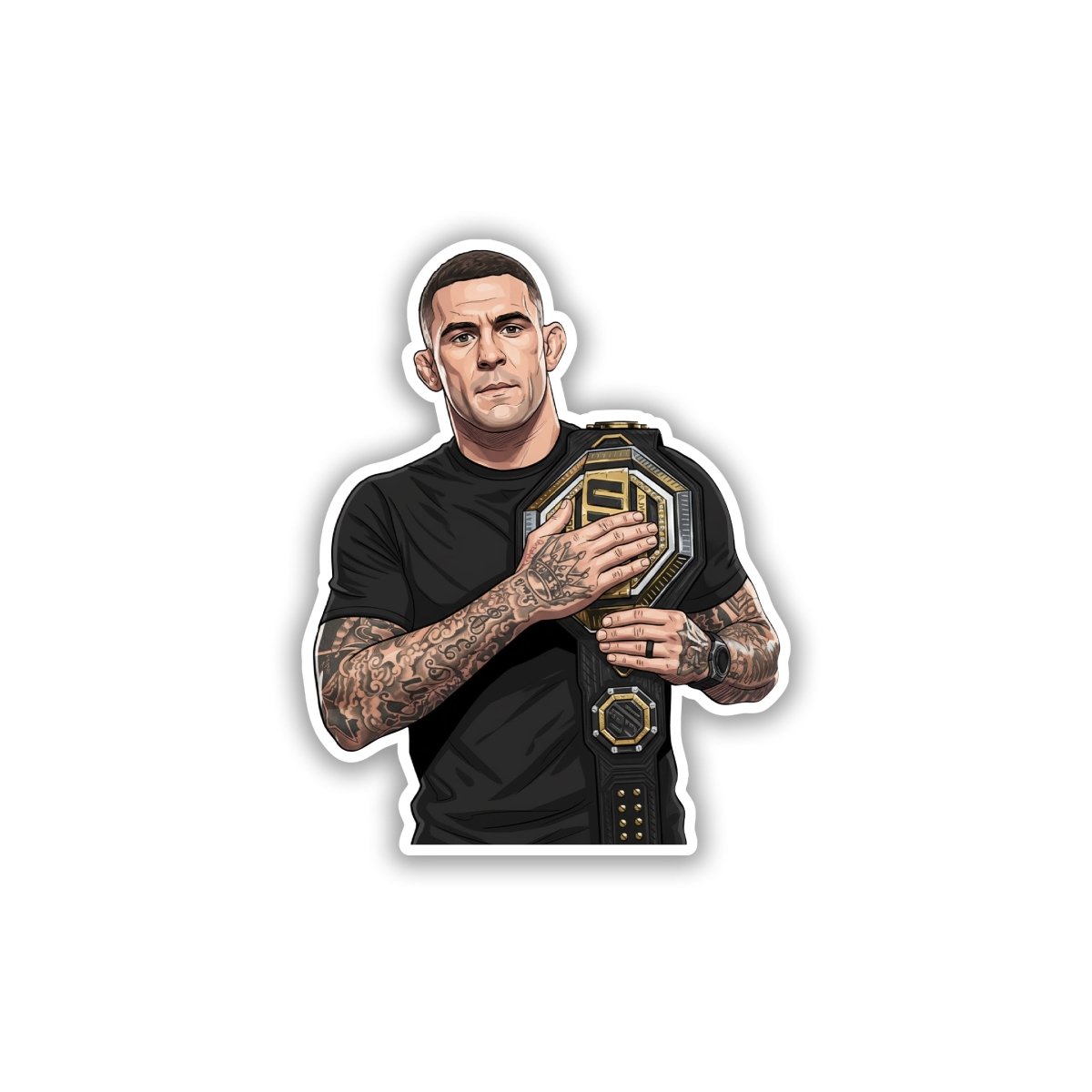 GOLD IN THE GRIP - DUSTIN POIRIER STICKER - stickyfunk premium stickers