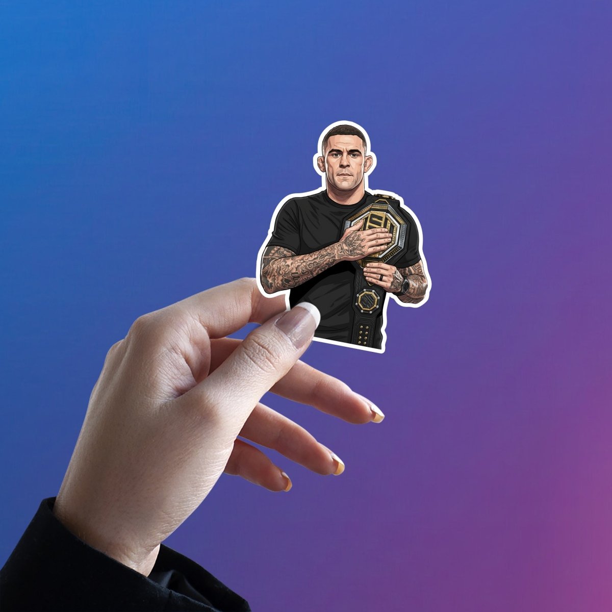GOLD IN THE GRIP - DUSTIN POIRIER STICKER - stickyfunk premium stickers