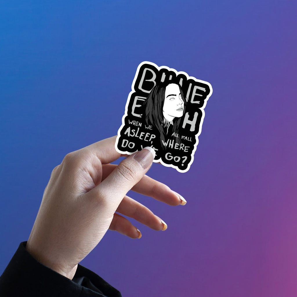 DEEP LYRICS, SHALLOW EXISTENCE STICKER - stickyfunk premium stickers