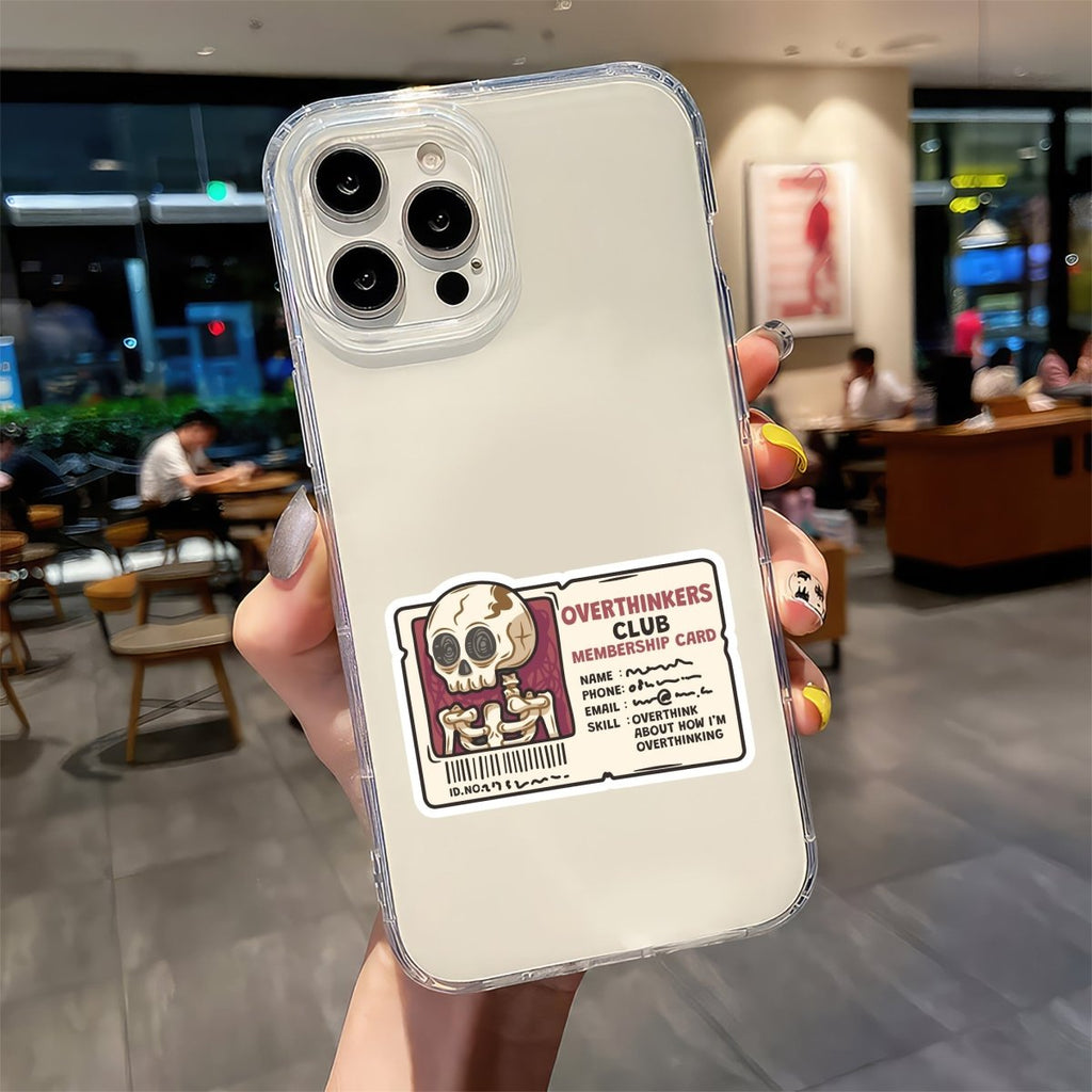 OVERTHINKING MY LIFE MEMBERSHIP STICKER - stickyfunk premium stickers