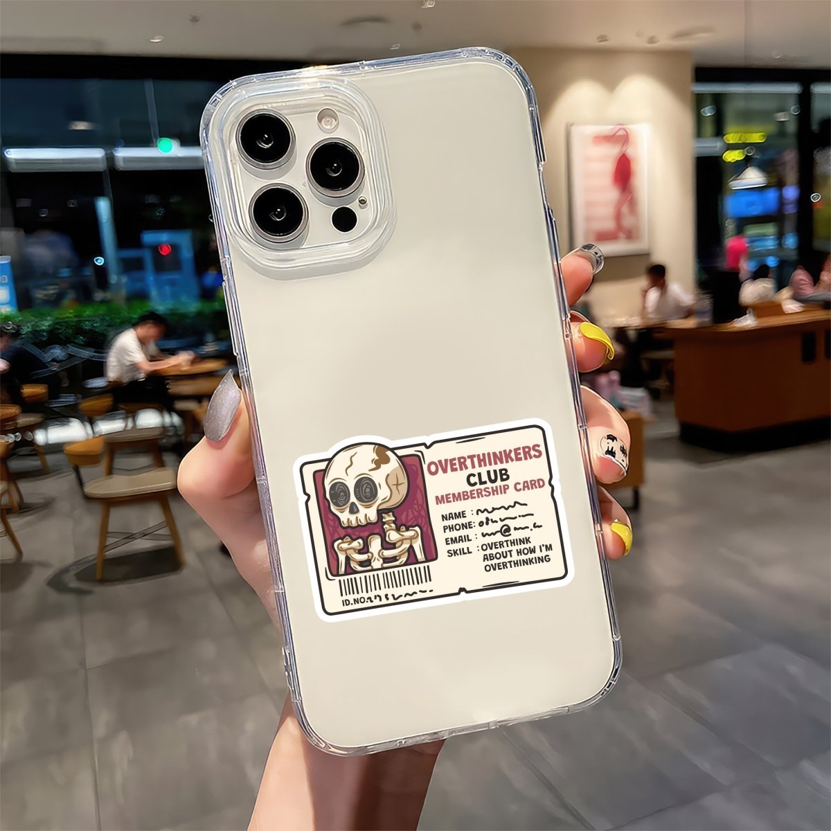 OVERTHINKING MY LIFE MEMBERSHIP STICKER - stickyfunk premium stickers