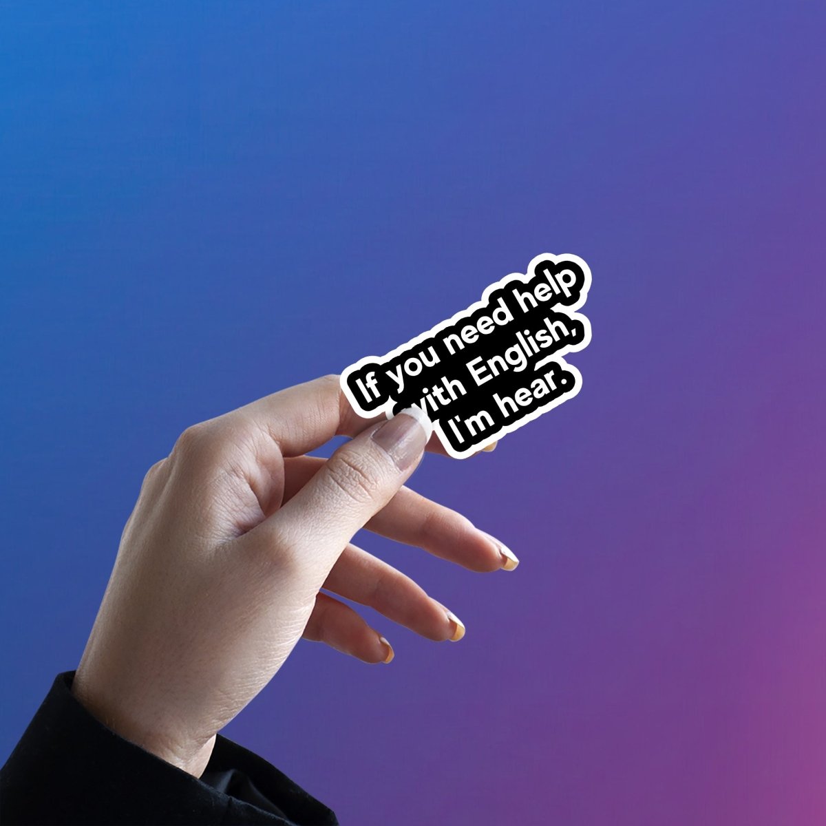 GRAMMAR POLICE OFF DUTY STICKER - stickyfunk premium stickers