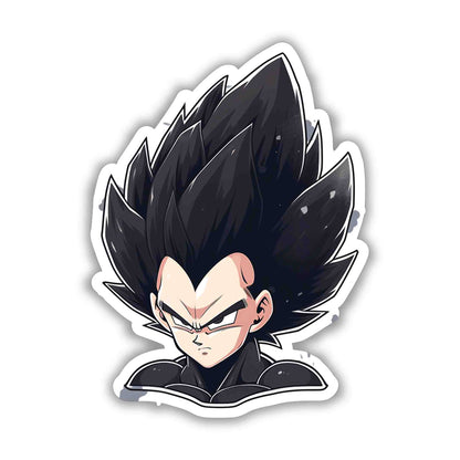 DRAGON BALL ANGRY VEGETA ANIME STICKER - stickyfunk premium stickers
