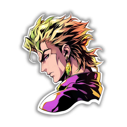 JOJO’S BIZARRE DIO BRANDO ANIME STICKER - stickyfunk premium stickers