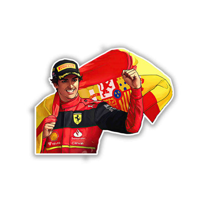 CARLOS SAINZ JR. STICKER - 3 - stickyfunk premium stickers