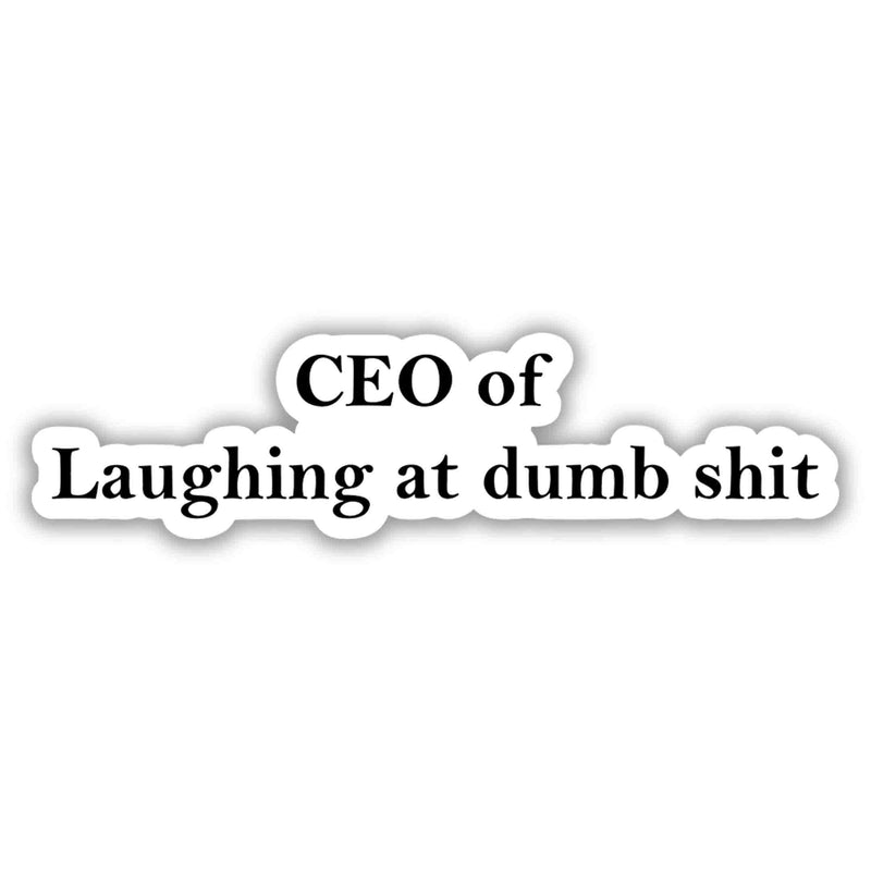 CEO of Laughing at Dumb Shit Sticker