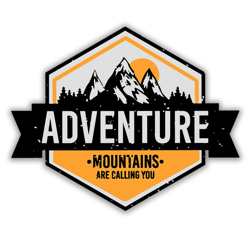 Adventure Mountains Badge Sticker