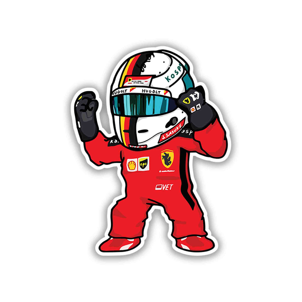 SEBASTIAN VETTEL STICKER - 5 - stickyfunk premium stickers