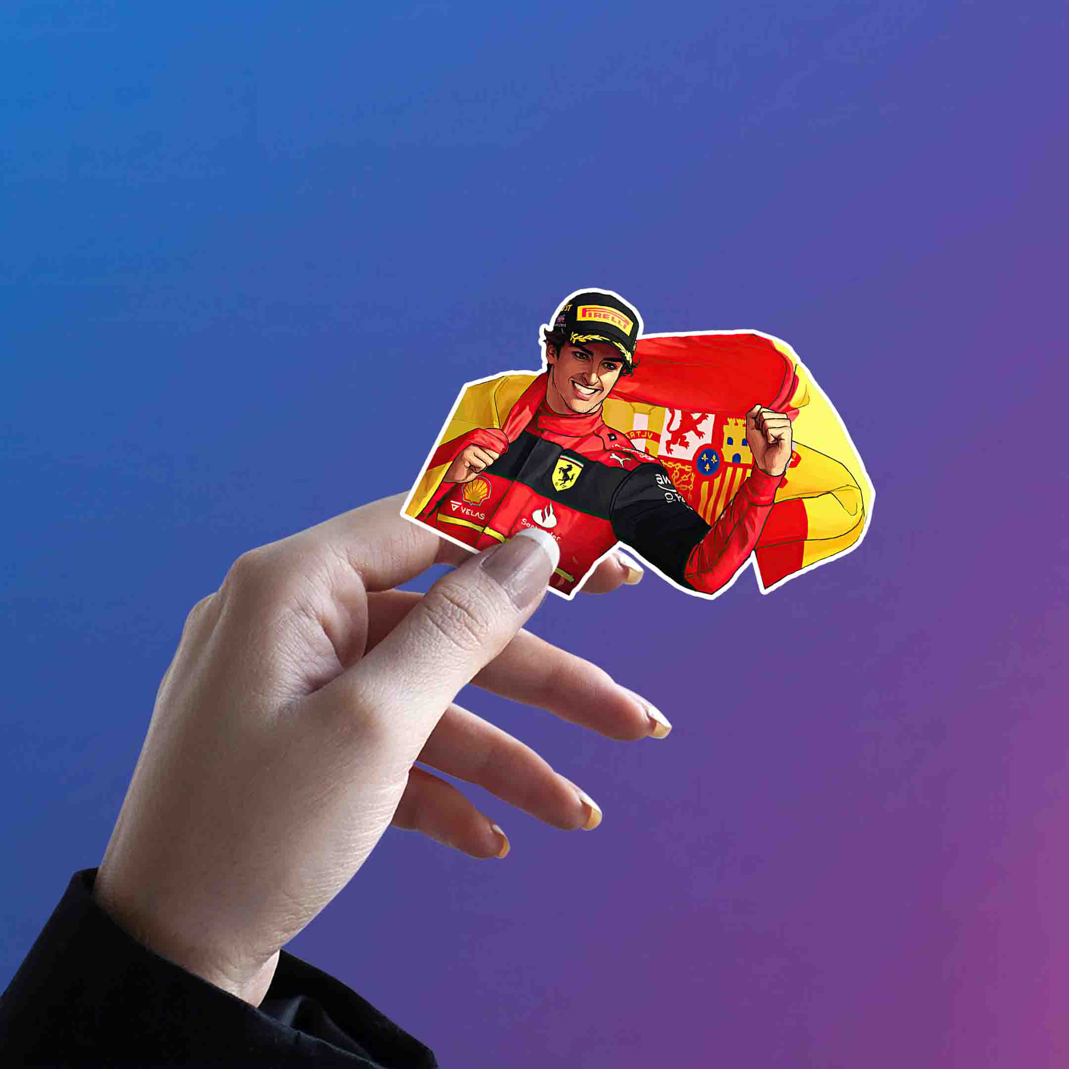 CARLOS SAINZ JR. STICKER - 3 - stickyfunk premium stickers