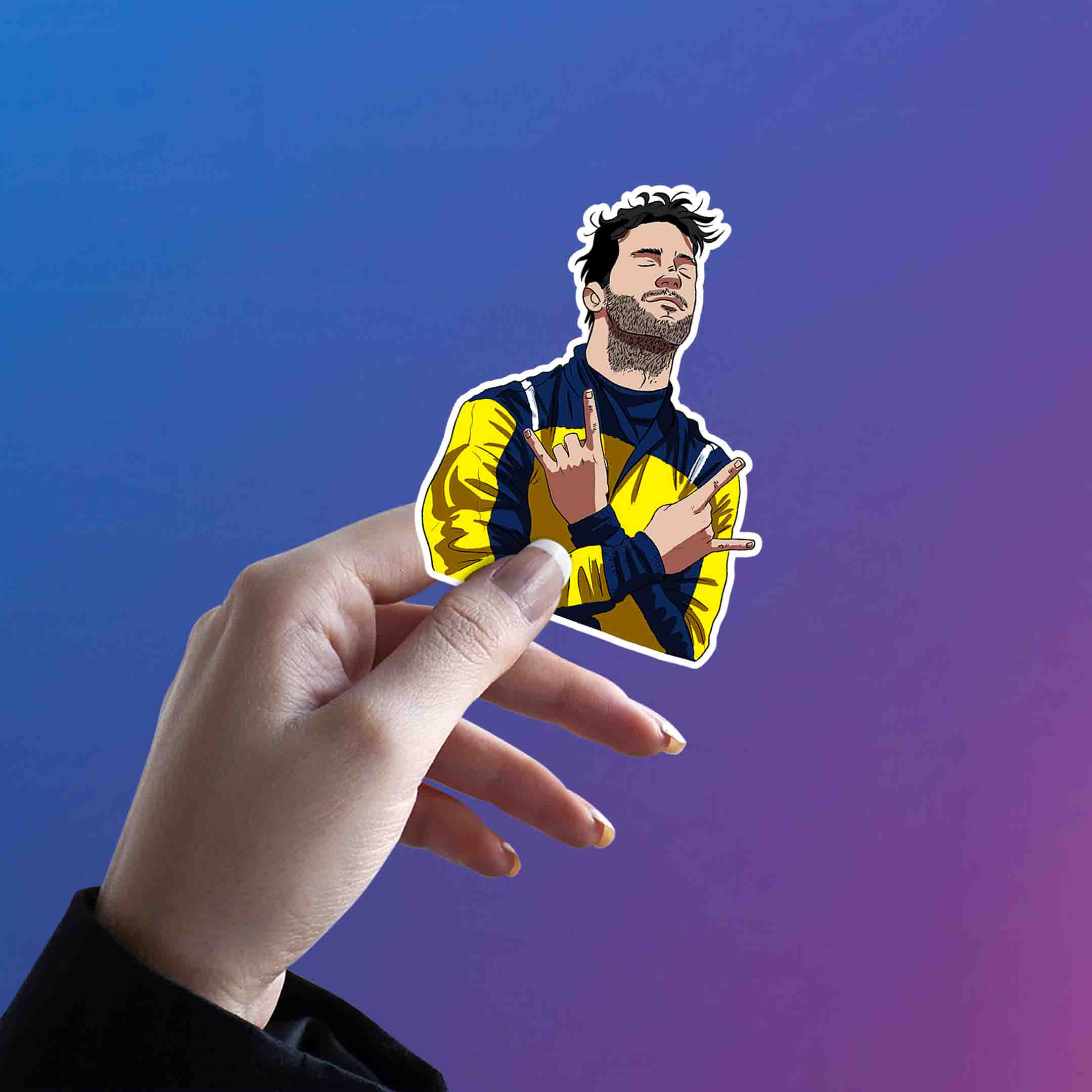 DANIEL RICCIARDO STICKER - 1 - stickyfunk premium stickers