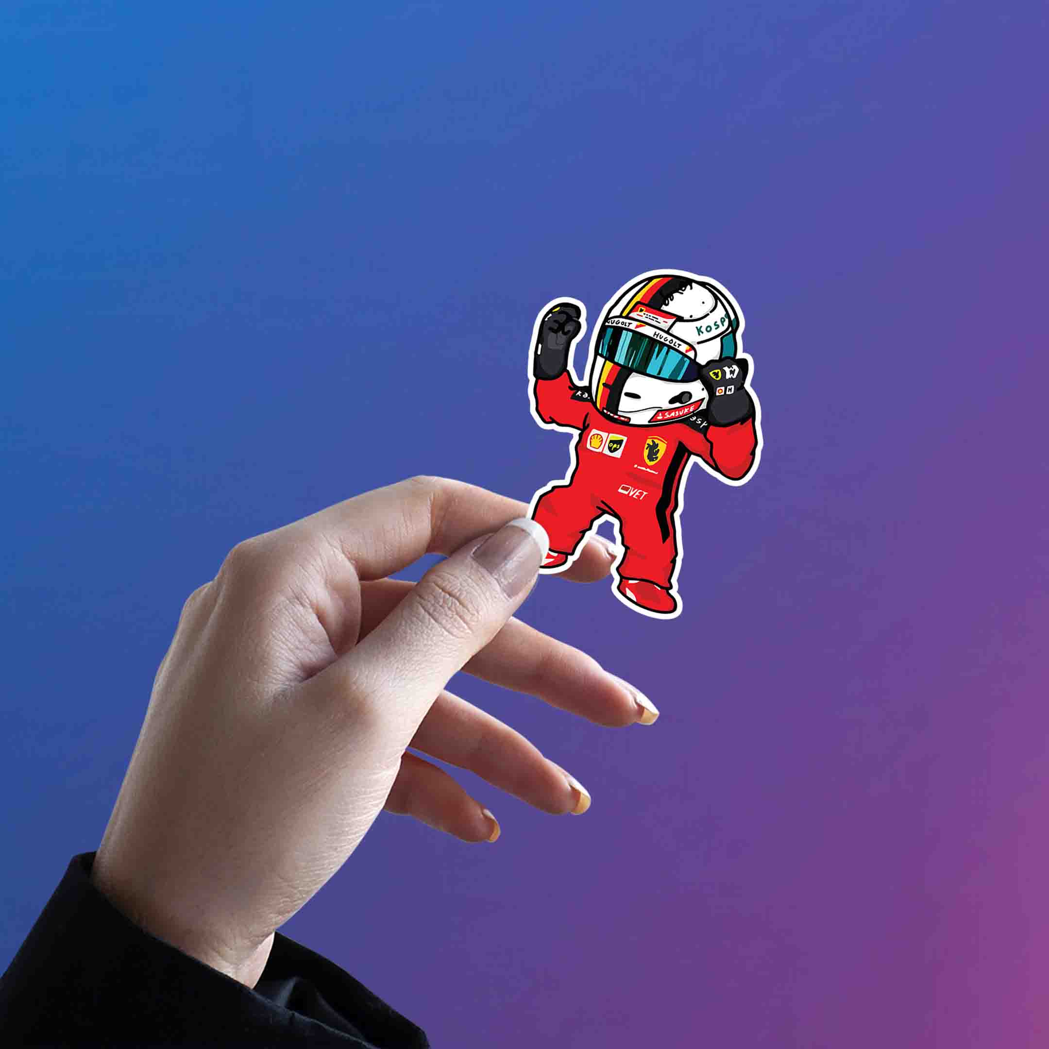 SEBASTIAN VETTEL STICKER - 5 - stickyfunk premium stickers