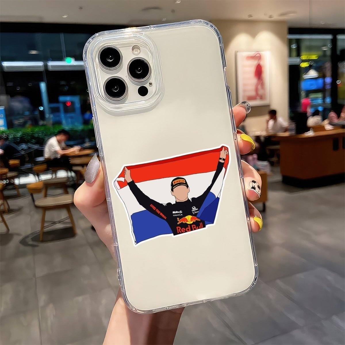Oranje Champion Banner – Max Verstappen Sticker