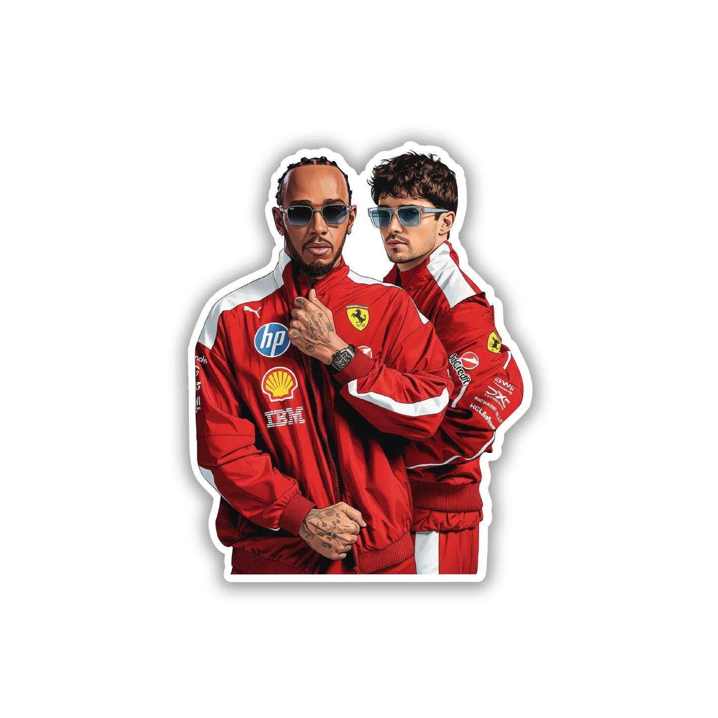 HAMILTON & LECLERC - SCUDERIA STREET KINGS STICKER