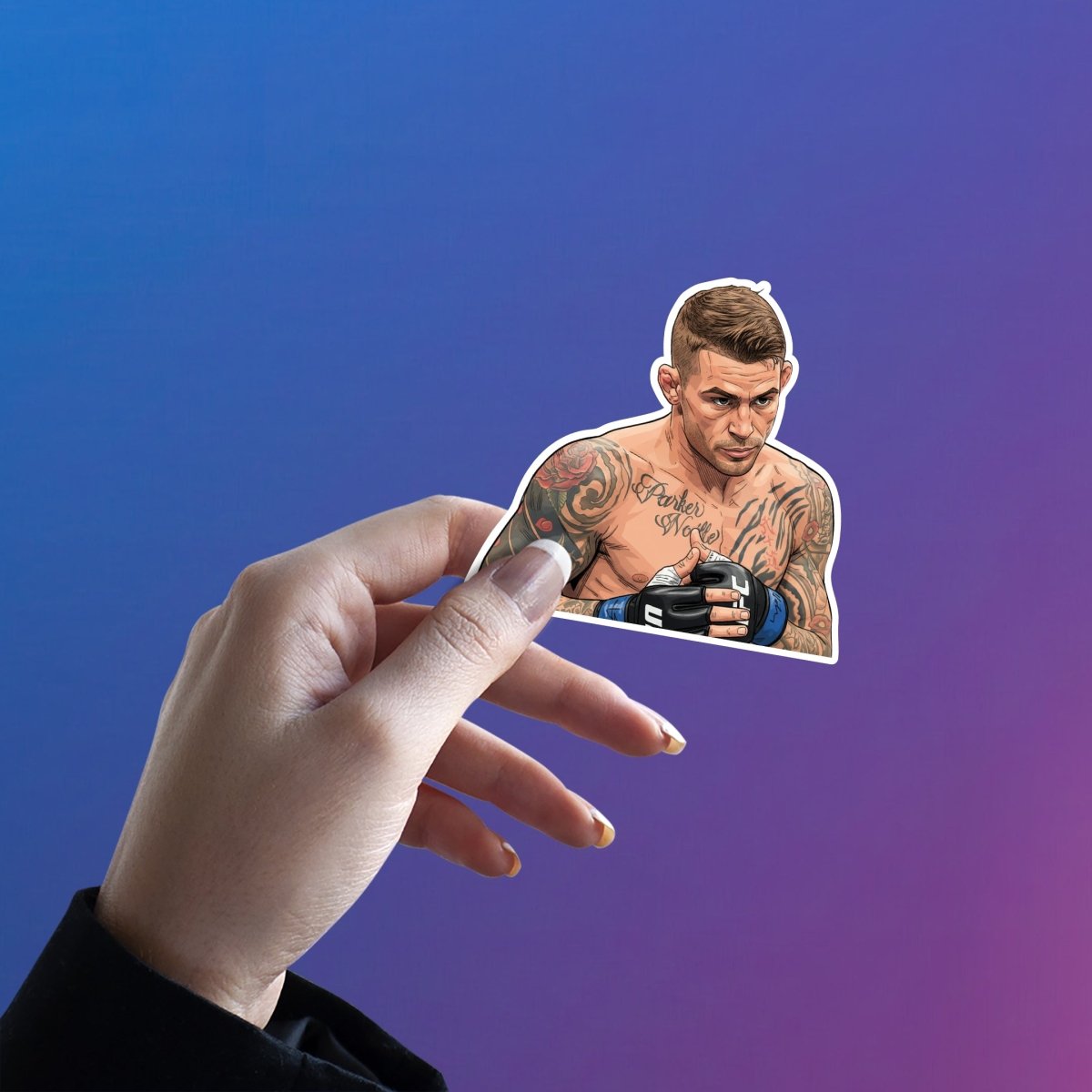 RELENTLESS ADVANCE - DUSTIN POIRIER STICKER - stickyfunk premium stickers