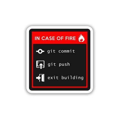 THE DEVELOPER'S FIRE PROTOCOL STICKER