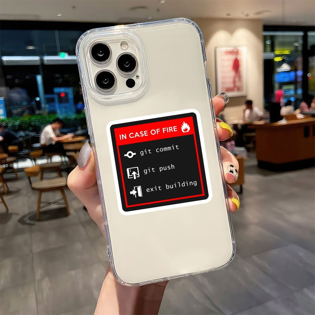 THE DEVELOPER'S FIRE PROTOCOL STICKER - stickyfunk premium stickers