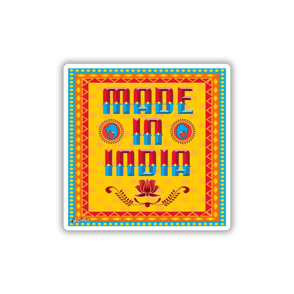 MADE IN INDIA, OBVIOUSLY STICKER - stickyfunk premium stickers