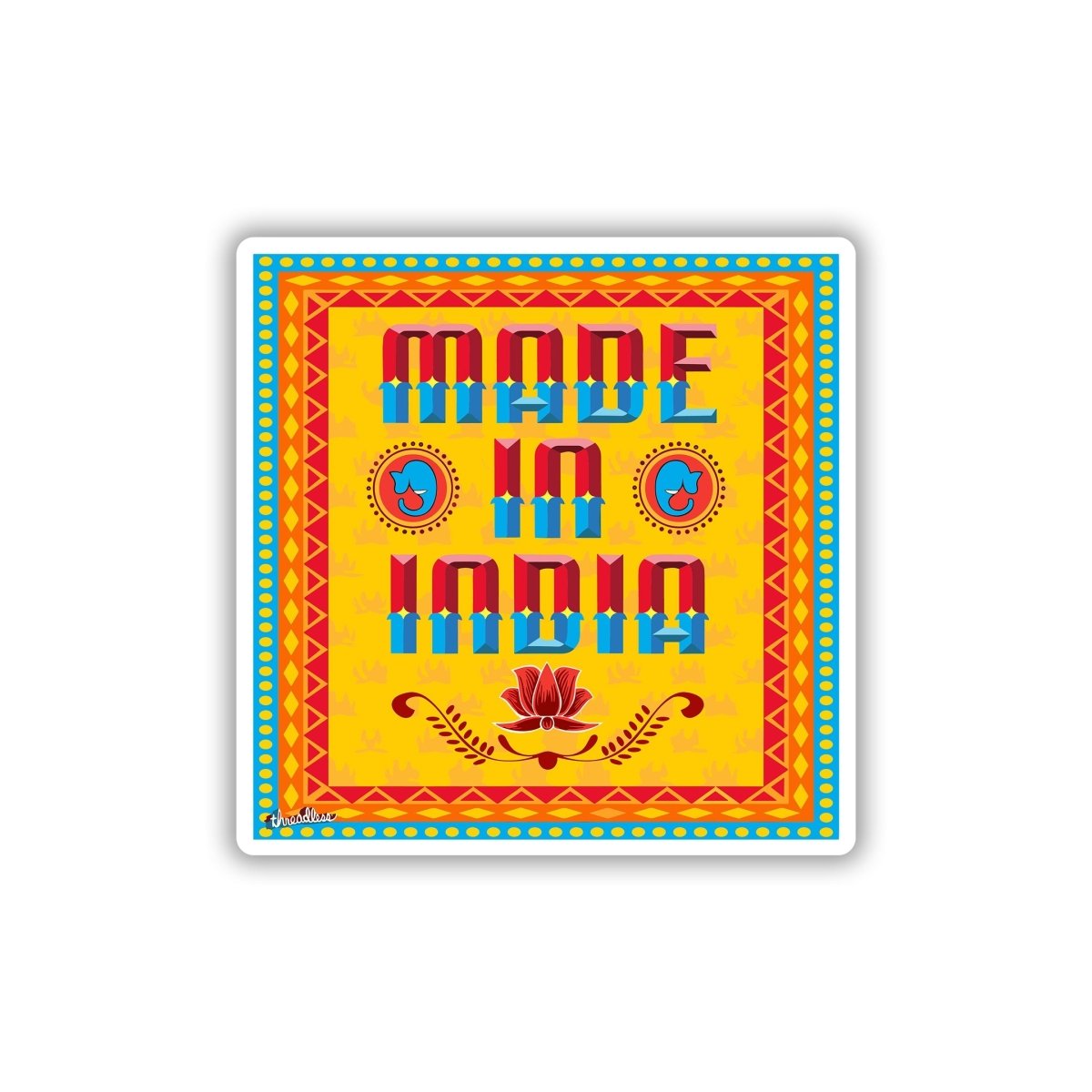 MADE IN INDIA, OBVIOUSLY STICKER - stickyfunk premium stickers