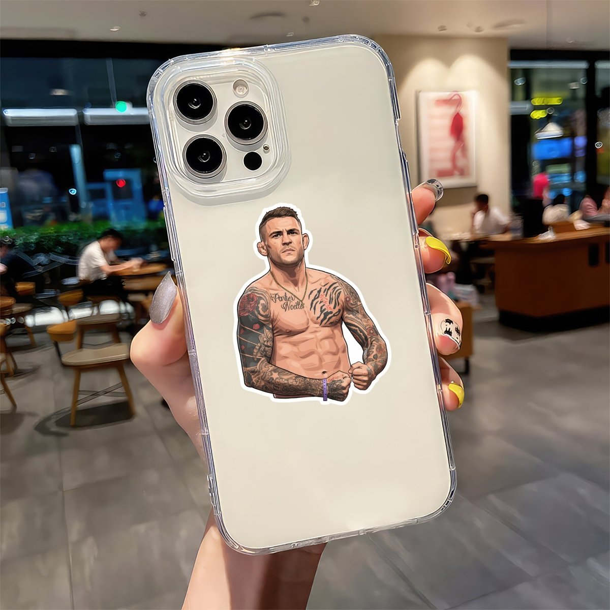 CALM AFTER THE WAR - DUSTIN POIRIER STICKER - stickyfunk premium stickers