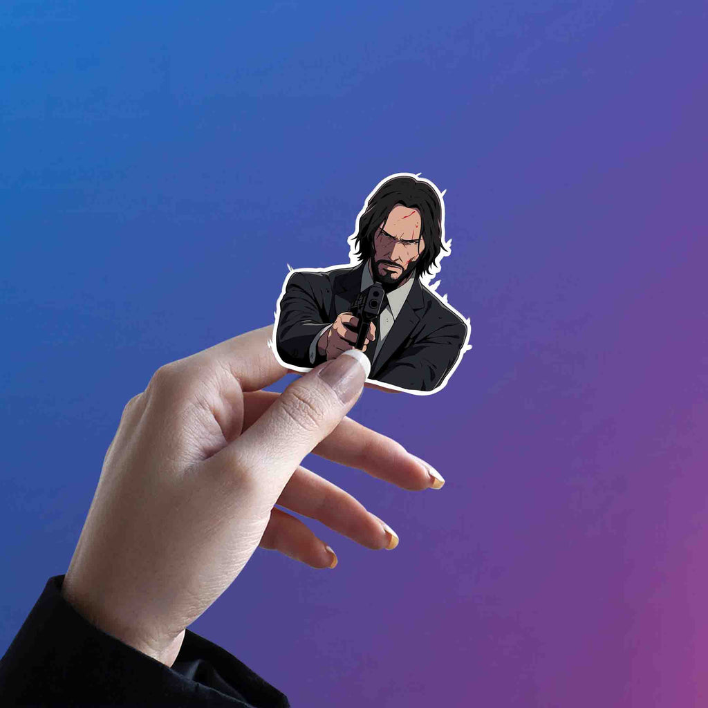 SERIOUS JOHN WICK STICKER - stickyfunk premium stickers