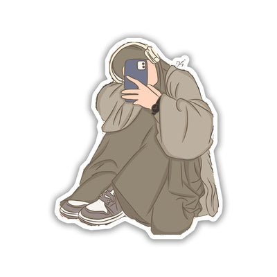 Muslim Girl Sticker - Hizab Sticker 3