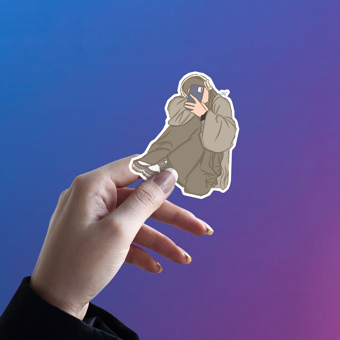 Muslim Girl Sticker - Hizab Sticker 3