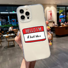 NAME TAG - HELLO I'M A BAD IDEA STICKER