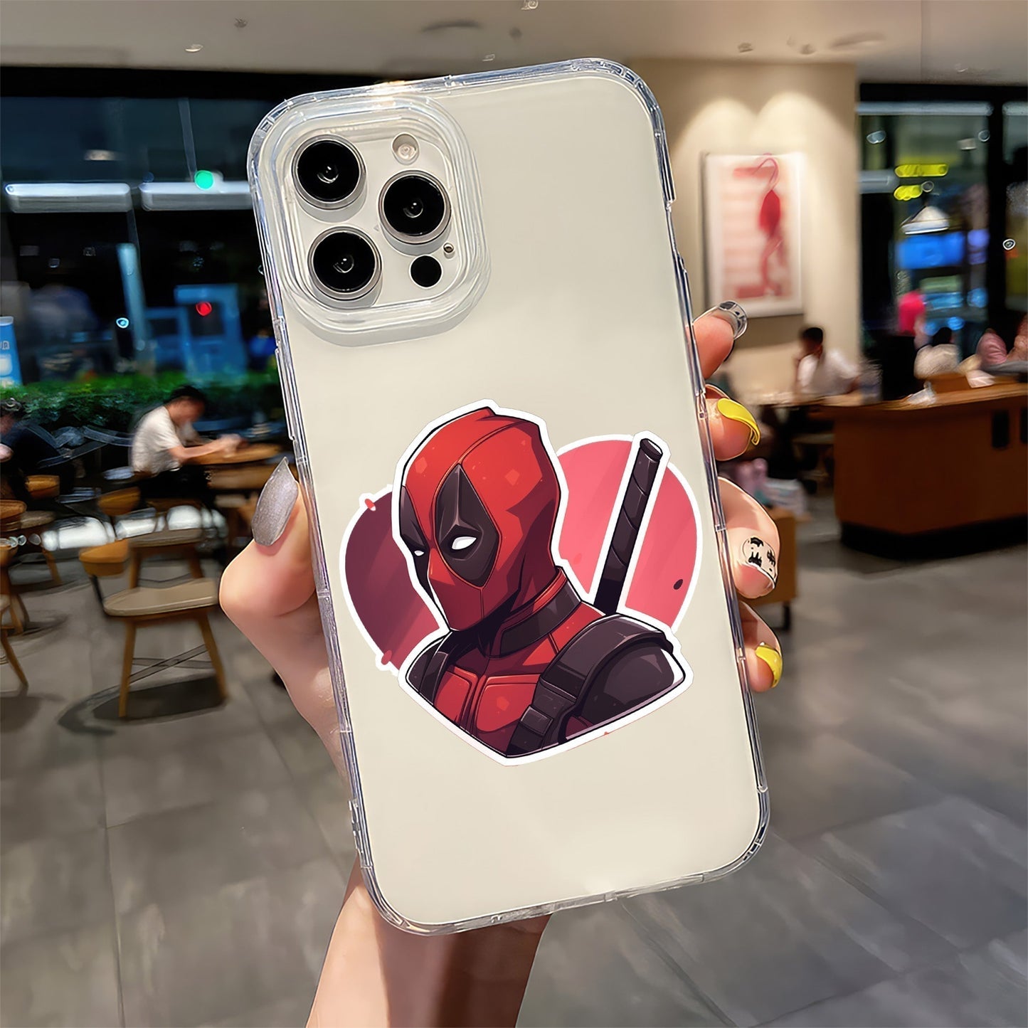 DEADPOOL LOVE HEART STICKER