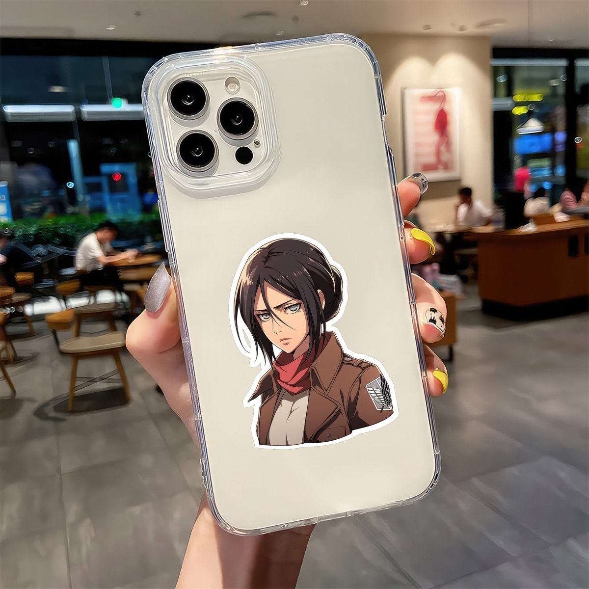 AOT MIKASA ACKERMAN ANIME STICKER - stickyfunk premium stickers