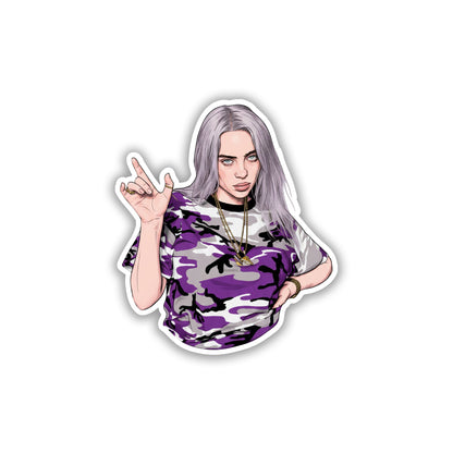 BILLIE EILISH - CAMO POP REBEL STICKER