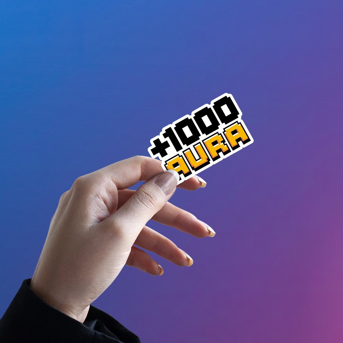 100% DONE & PIXELATED STICKER - stickyfunk premium stickers