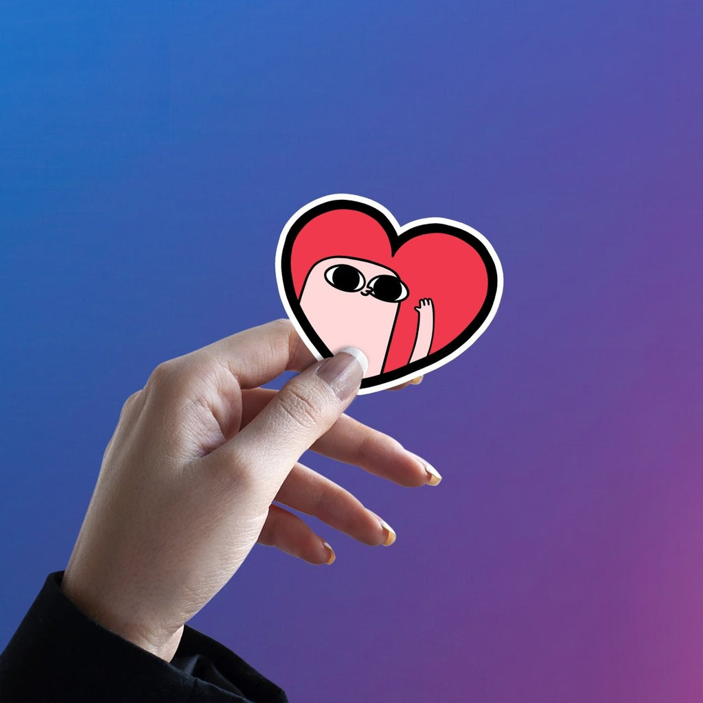 HEARTSNUG BUDDY STICKER - stickyfunk premium stickers