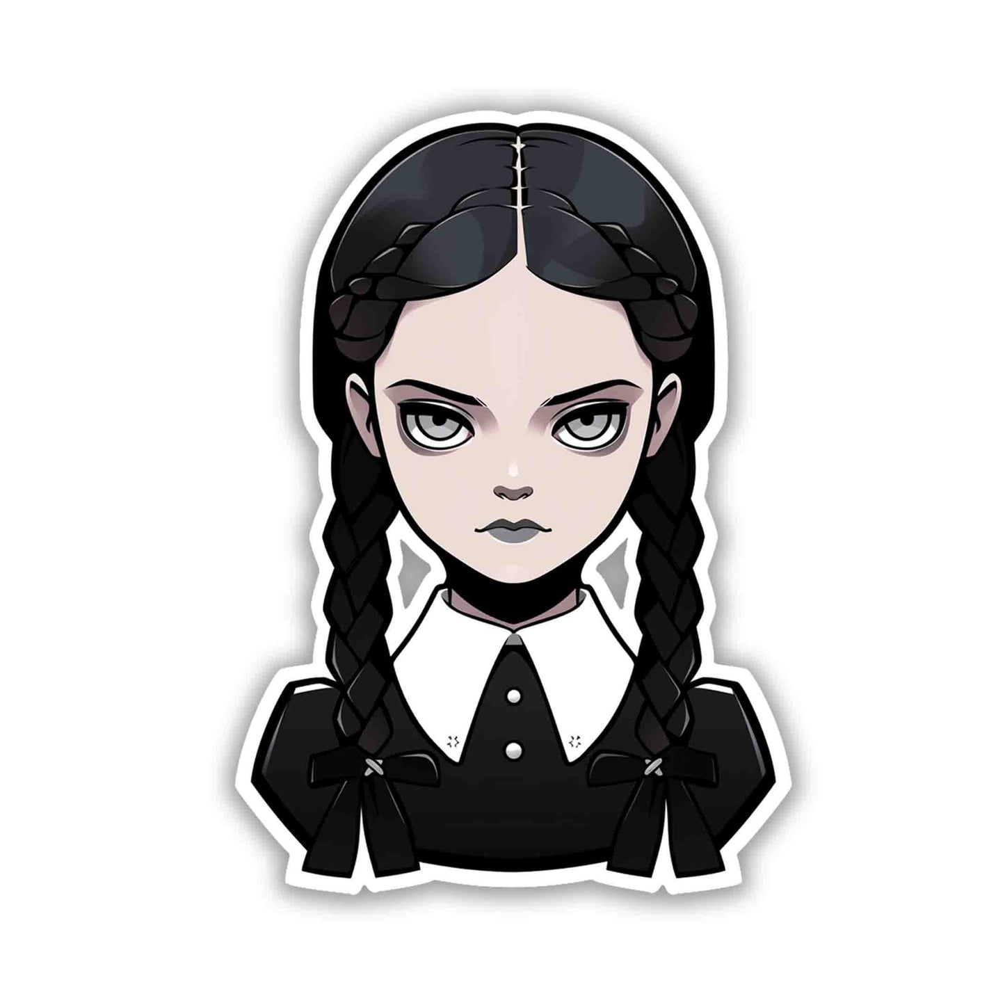 WEDNESDAY ADDAMS ART STICKER