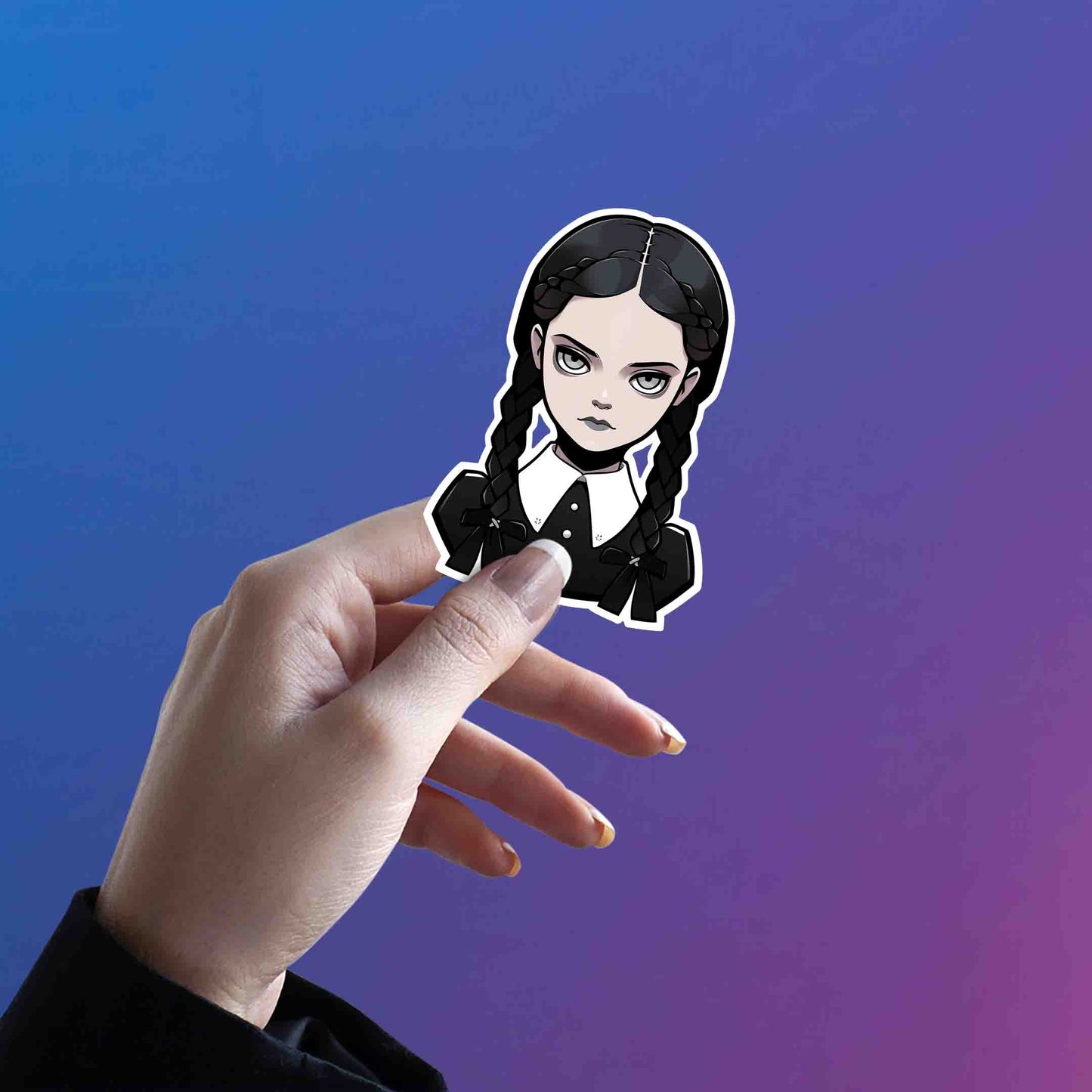 WEDNESDAY ADDAMS ART STICKER